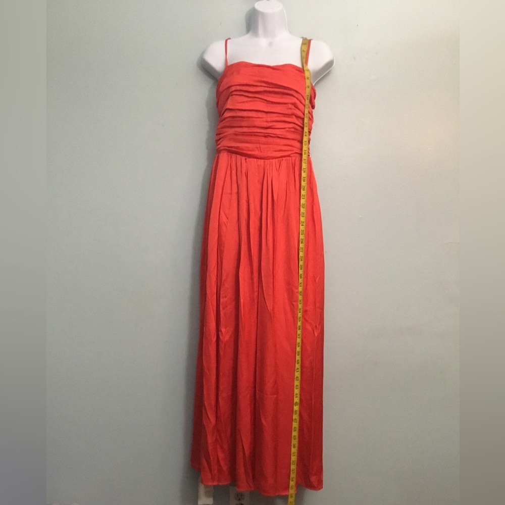 Abercrombie & Fitch Red Ruched Spaghetti-Strap Maxi Dress - Picture 11 of 16